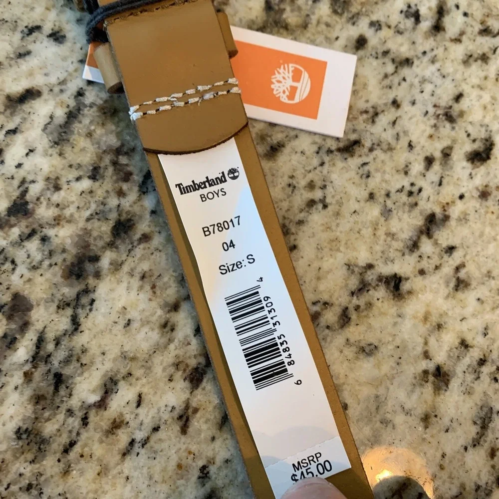 Timberland‎ Boys Belt Size Small NWT Brown Genuine Leather Belt Size 22